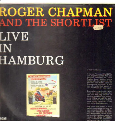 Roger Chapman And The Shortlist Live In Hamburg NEAR MINT RCA Vinyl LP