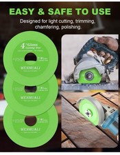 5 Pcs Glass Cutting Disc for Angle Grinder, 4  X 7/8  Ceramic Tile Cutter Blade