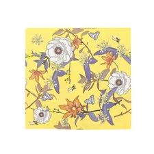Yellow 20 Disposable 13" x 13" Floral Cocktail Paper Napkins Party Decorations