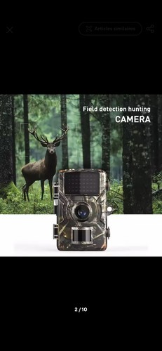 Caméra de Chasse 16MP 1080P Vision Nocturne IR IP66 Détection PIR Extérieur - Photo 7/10