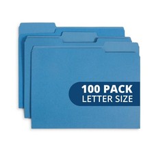 File Folder 1/3 Cut Tab Letter Size Blue Great For Organizing And Easy File Stor