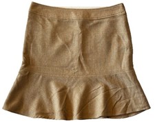 Vintage GAP Wool Blend Mini Skirt Women s 8 Camel Flounce A-Line Y2K