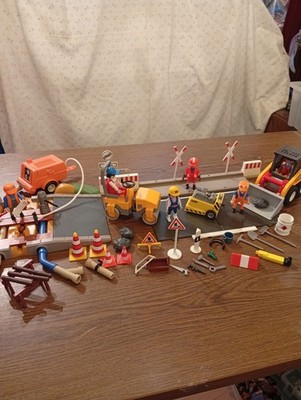 Playmobil Baustelle Straße Minibagger Walze Presslufthammer Kantenfräser Zubehör
