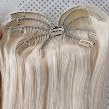 20"Customize Spider Seamless Octopus Clip in Hair Butterfly Clip in Wefts Topper