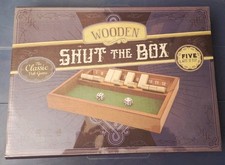 Shut the Box Wooden Classic Pub Game - 5 Ways to Play Board Game New