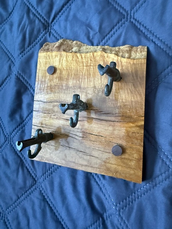 Live Edge Vintage Maple Tap Key Rack