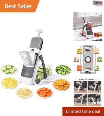 Professional Vegetable Slicer with Hidden Blades: 0.1-8mm for Fast, Safe Slicing