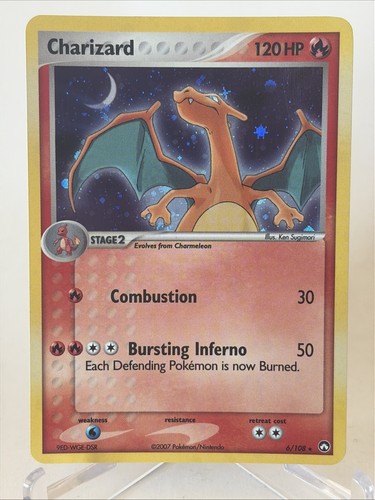 Charizard 6/108 Holo EX Power Keepers Set HAND SWIRL 2007 Pokemon NM-LP+