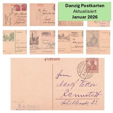 Danzig DR Ganzsache GA Auswahl gestempelt ungebraucht Bedarf Bild Seltene St&uuml;cke