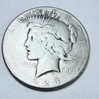 1923-S PEACE SILVER DOLLAR - 90% SILVER - VERY GOOD DETAILS - FREE SHIP #9631