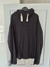 Albam Sailing Hooded Smock Anorak Jacket Black Size Small Boxy Fit