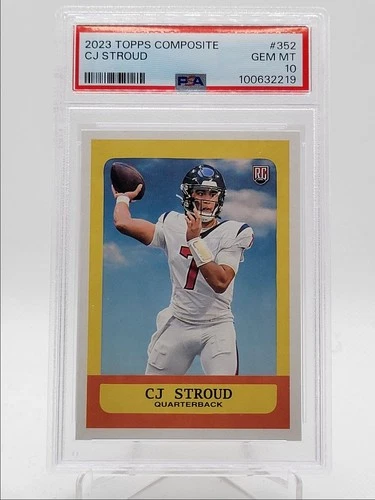 CJ STROUD 2023-24 TOPPS COMPOSITE HERITAGE ROOKIE TEXANS RC PSA 10 Q4320