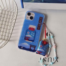 Elegante Bracciale Plastica Perline Cinturino Cellulare Ciondolo Catena Antilost Gioielli