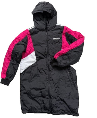 Adidas Parka Jacke Performance Mantel Daunen gefüllt sehr guter Zustand Damen UK14 EC2184 UVP 280 $
