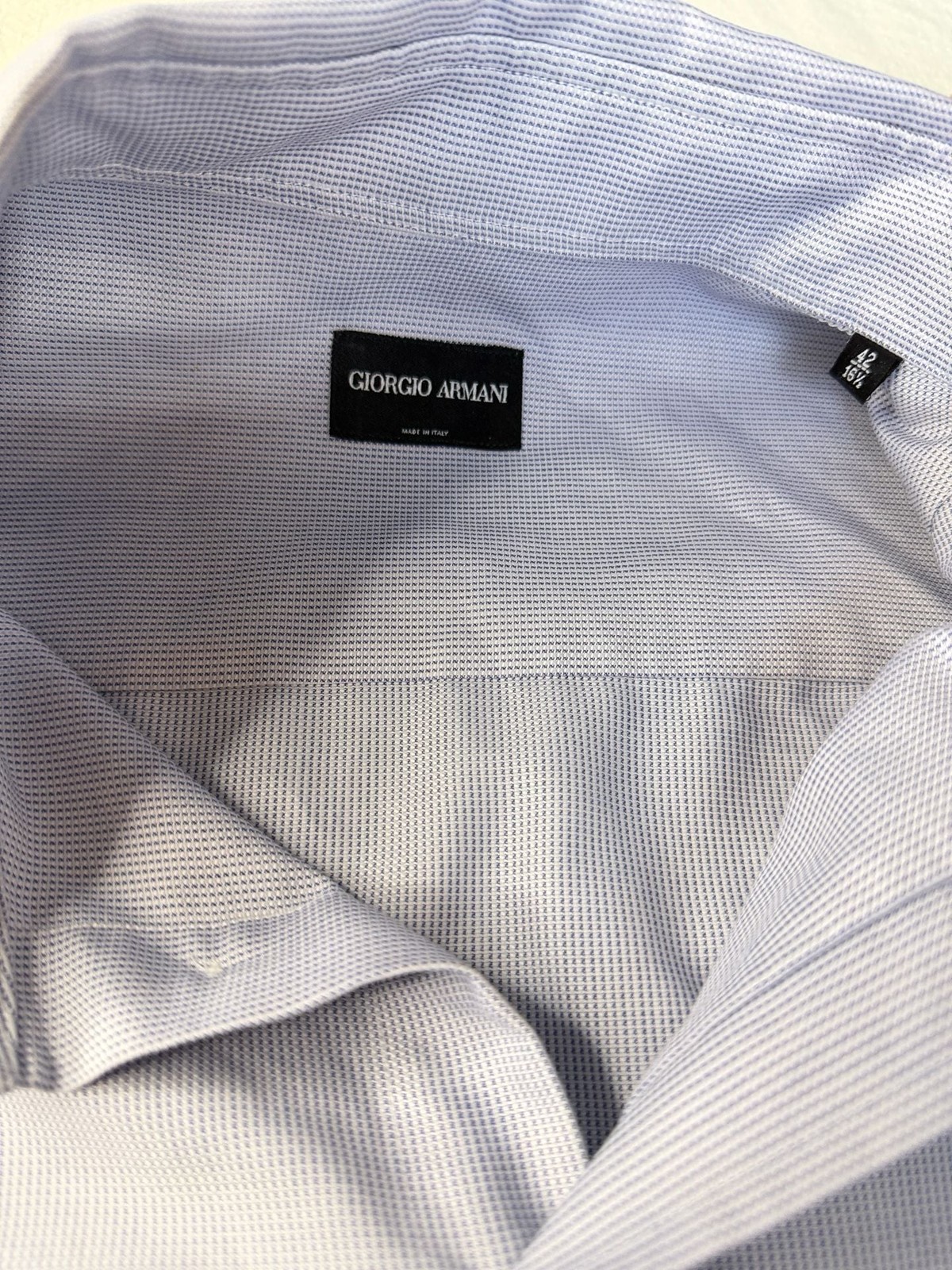 【archive】90s GIORGIO ARMANI ストライプシャツ 39 90s Giorgio Armani Archive Microcheck Button Up Shirt… - Gem