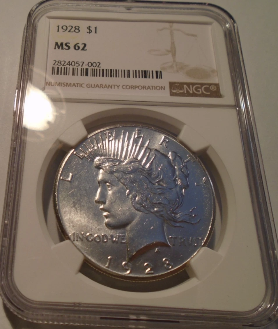 1928 Year Grade MS 62 Peace US Dollars (1921-1935) for sale | eBay