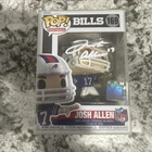 Josh Allen Autograph Funko Pop Bills #169 Blue Jersey NFL COA with Case Buffalo