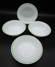 CORELLE Spring Meadow Wildflower Honeydew Soup Cereal Bowl 6-1/4 Lime Green Band