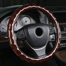 Gze Wood Grain Steering Wheel Cover Universal Fit 38cm15 Inch Simple Coffee Gze Wood Grain Steering Wheel Cover Universal Fit 38cm15 Inch Simple Coffee