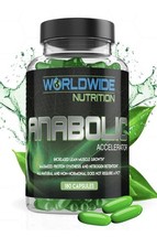 Acelerador anabólico Worldwide Nutrition para hombres recuperación de entrenamiento energético 180 cápsulas