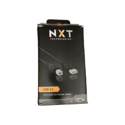 NXT Technologies USB 2.0 15 Ft Printer Cable Black For PC
