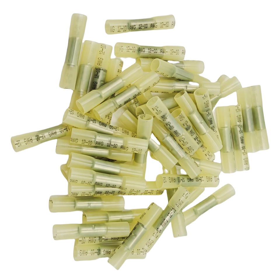 (50) 12-10 Gauge Nylon Butt Connectors Small Wire Electrical Splice NEW ...