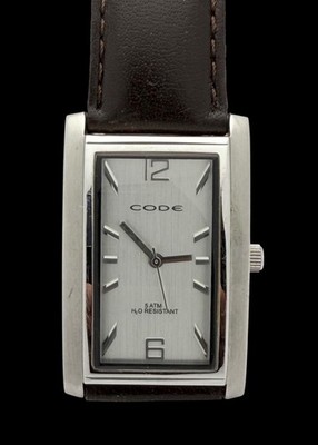 VTG Code Quartz Watch Men s Silver Tank Dial Japan Analog New Battery