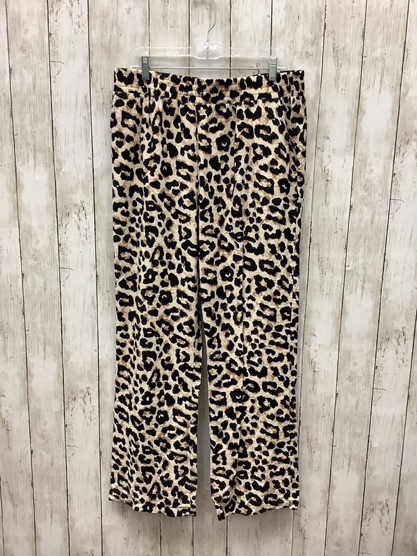SOHO Apparel Wide Leg Leopard Print Pants - Size Large