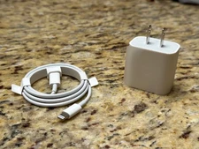 Genuine 20W Fast Charger Power Adapter & USB-C Lightning Cable 3ft (1m)