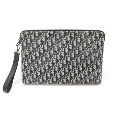 Dior 2ESCA421YKYH27E Beige Black Oblique Jacquard Strap Pouch A4 151506917
