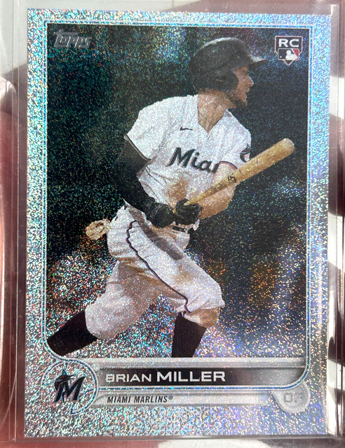 2022 Topps Baseball Series 2 #425 RC Brian Miller 1/1 Platinum Sparkle  Marlins