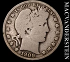 1909 Barber Half Dollar- Silver- Scarce Better Date- No Reserve #L5630