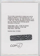 2021-22 SPx SPx Rookie Signatures Cam York #SPXR-CY Auto RC