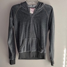 Y2K Victorias Secret Pink Velvet Track Jacket Size Small