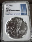 2025 American Silver Eagle Dollar - MS 70 - Frist Day of Issue
