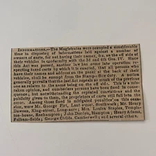Information The Magistrates Mr. George Firt 1834 London Clipping SAI2-H5