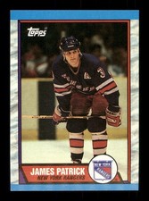 90 James Patrick 3 Defense Rangers 1989 Topps Hockey Sports Trading Card