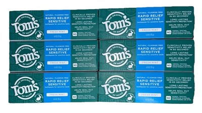 Fluoride-Free Sensitive Toothpaste   Rapid Relief, Fresh Mint, 4 oz, 6-Pack!