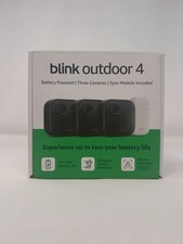 Blink Outdoor 4 Wireless Smart Security Camera, 2 Yrs Battery, 3 Cameras, Newest