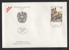 1987 Austria Europa. Architecture FDC. Vienna First Day Cover