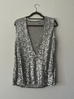 Sequined Top, Dolce&Gabbana, Grau, One size, New without tags in orig. package