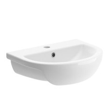 Signature Zeus Semi-Recessed Basin 500mm Wide - 1 Tap Hole