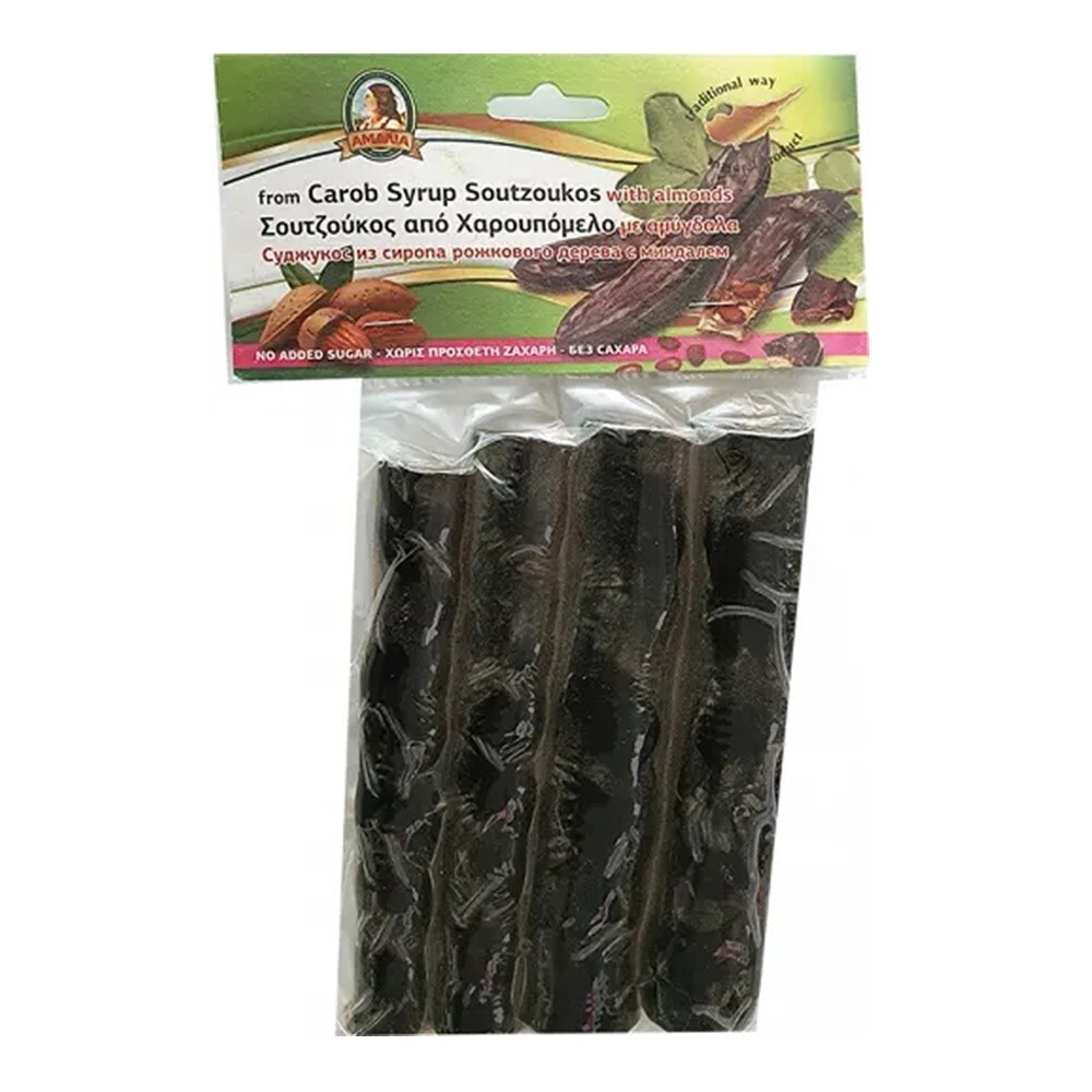 Chipre Tradicional Amalia Uva Algarroba Soutzoukos con Almendras - 500g