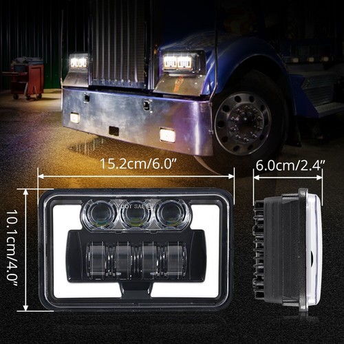 4x6"inch Square Motorcycle LED Headlight for Yamaha BW200 350 50 XT225 350 WR250 - Picture 6 of 12