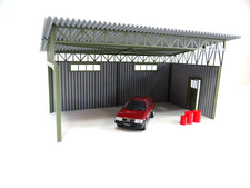 Metal Shed Garage 1:43 Scale &ndash; Open Diorama Kit for Model Car Display Decor 1/43