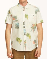 BILLABONG Men's S/S Button Shirt SUNDAYS FLORAL - OFW - Large - NWT