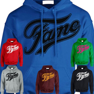 Fame Retro 80er Jahre Herren Hoodie neu musikalisch fett inspiriert moderne Passform Pullover