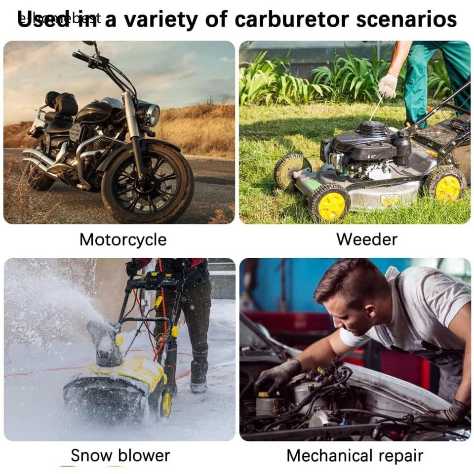 For Carburetor Carb Cleaning Jet Remover Cleaner Kit Tool Set 26 Needle 6Brushes - Image 4 of 4