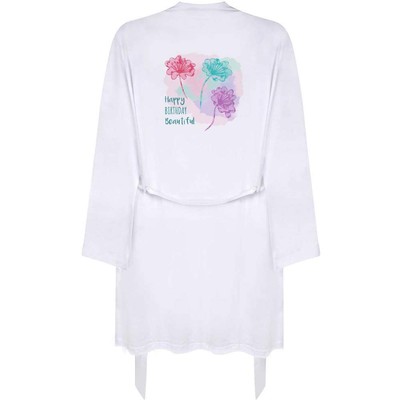 'Happy Birthday Beautiful' Adult Dressing Robe / Gown (RO049047)