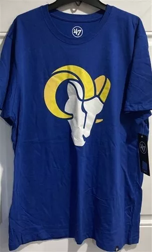 Los Angeles Rams Football Logo NFL Royal Men's Super Rival Tee Shirt Size XL